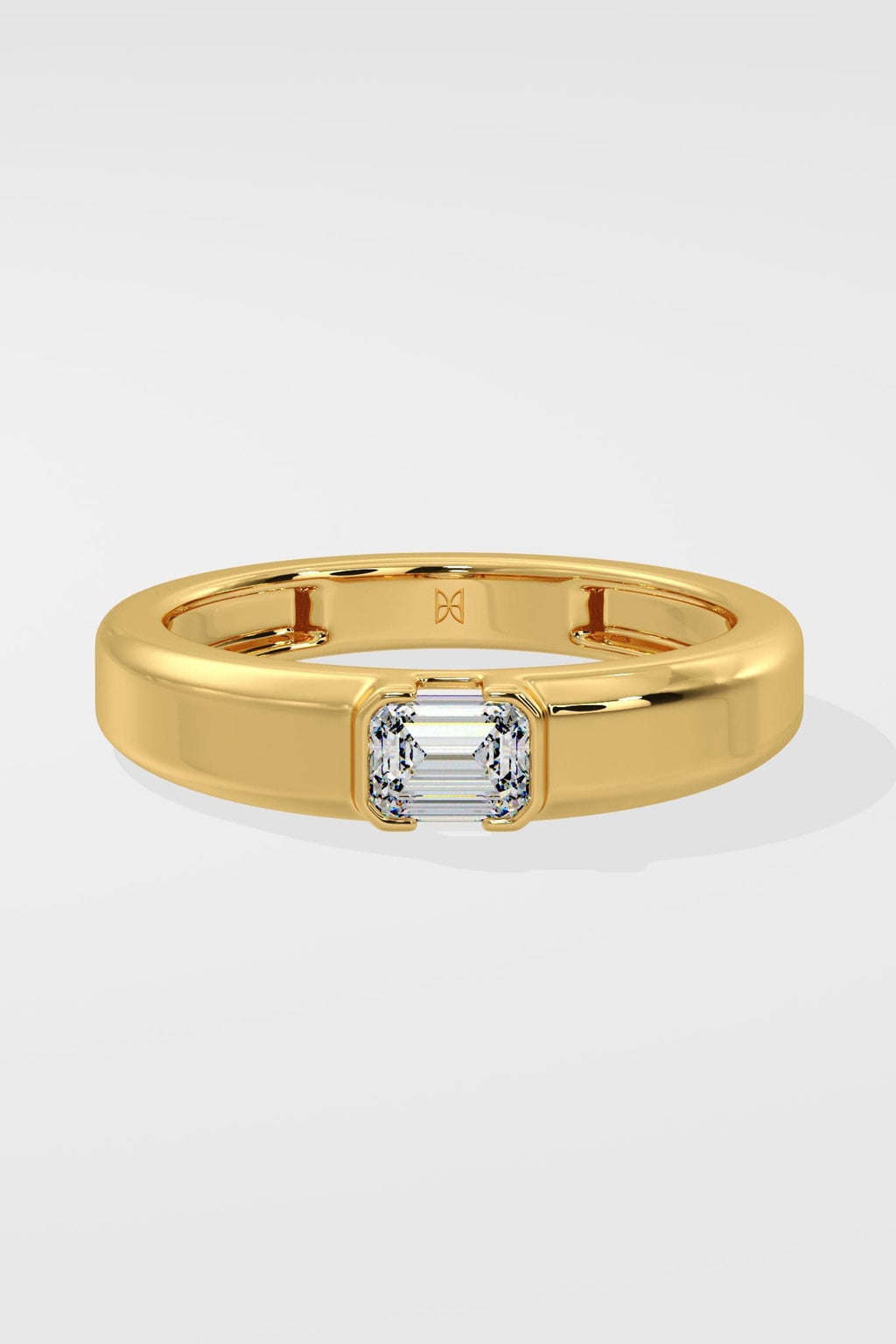 East West Emerald Ring