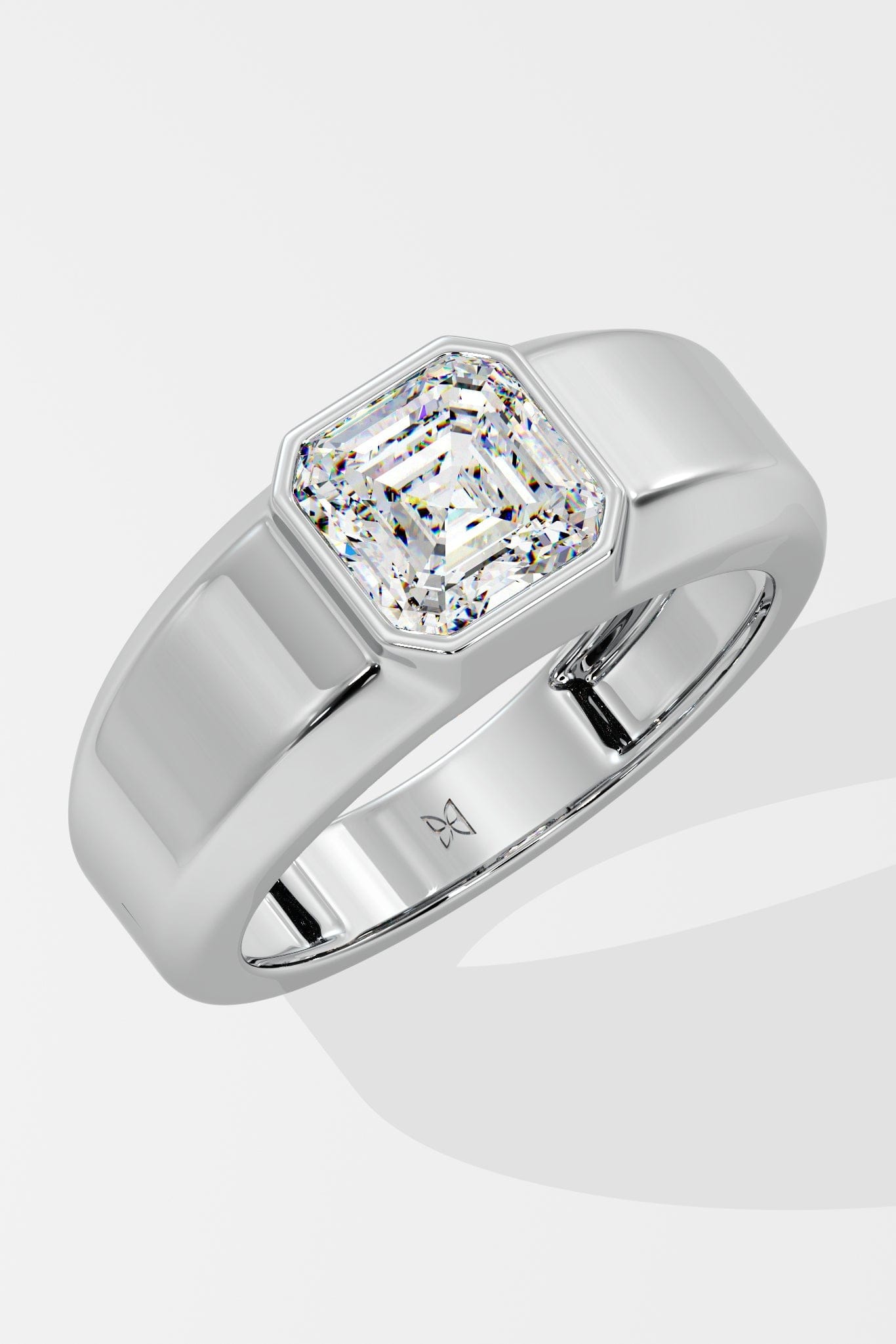 Asscher Solitaire Ring