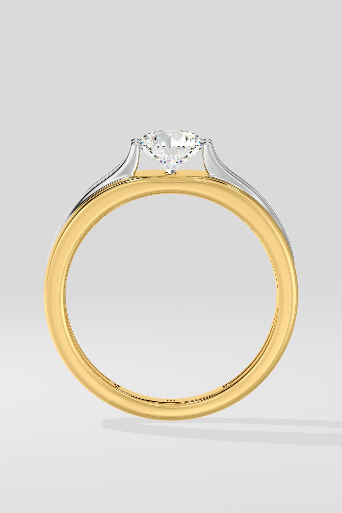 Apollo Two-Tone Solitaire Ring