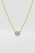1 ct Bezel Solitaire Necklace