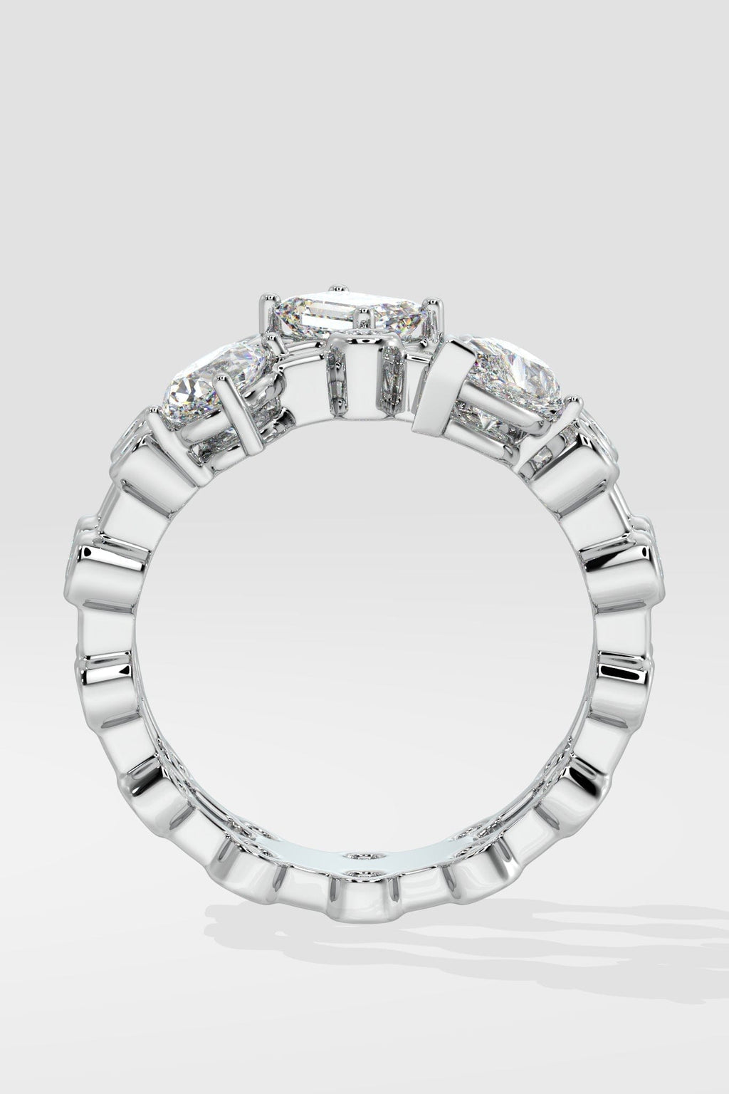 3 Stone Double Ring