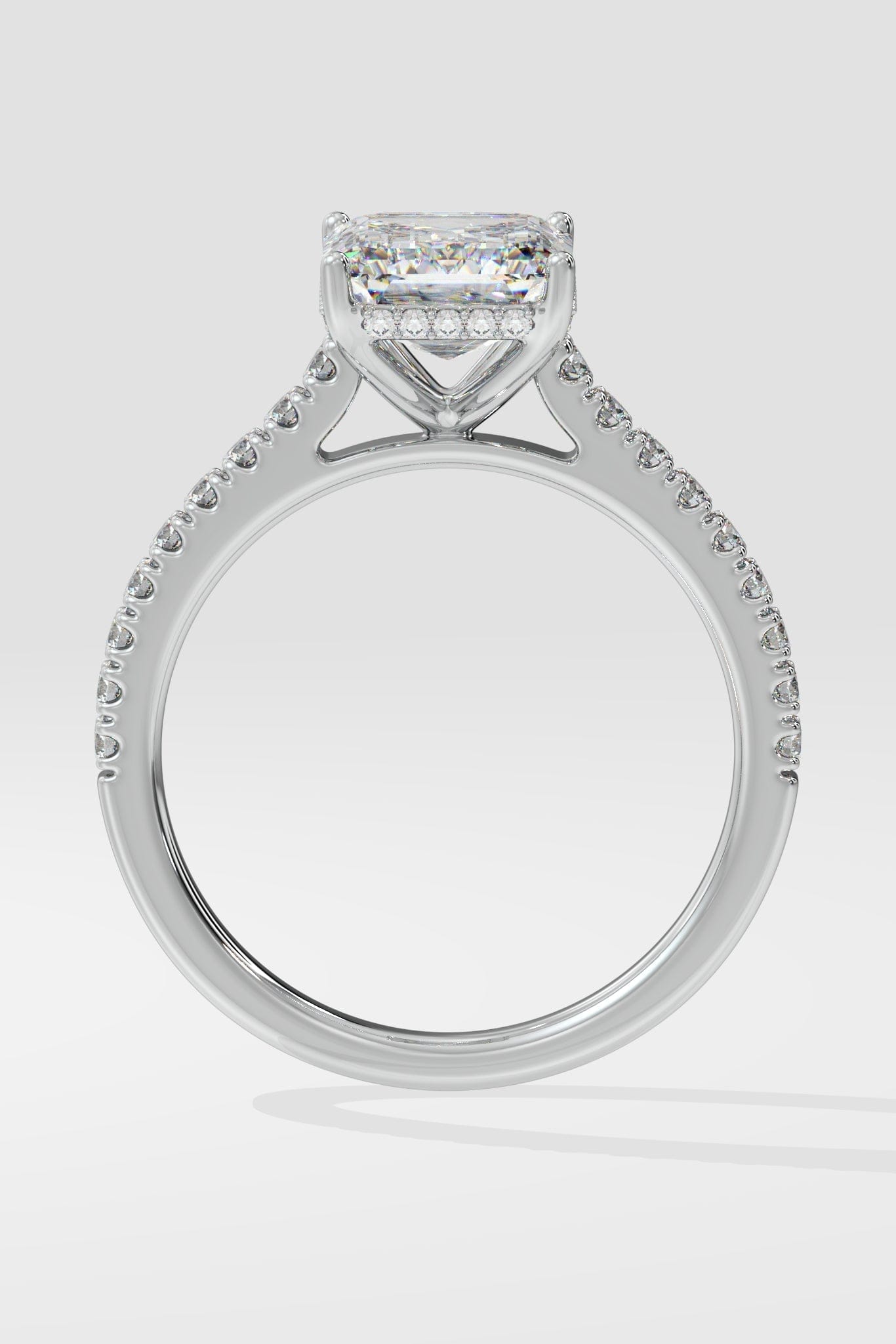 4 ct Invisible Halo Solitaire Ring