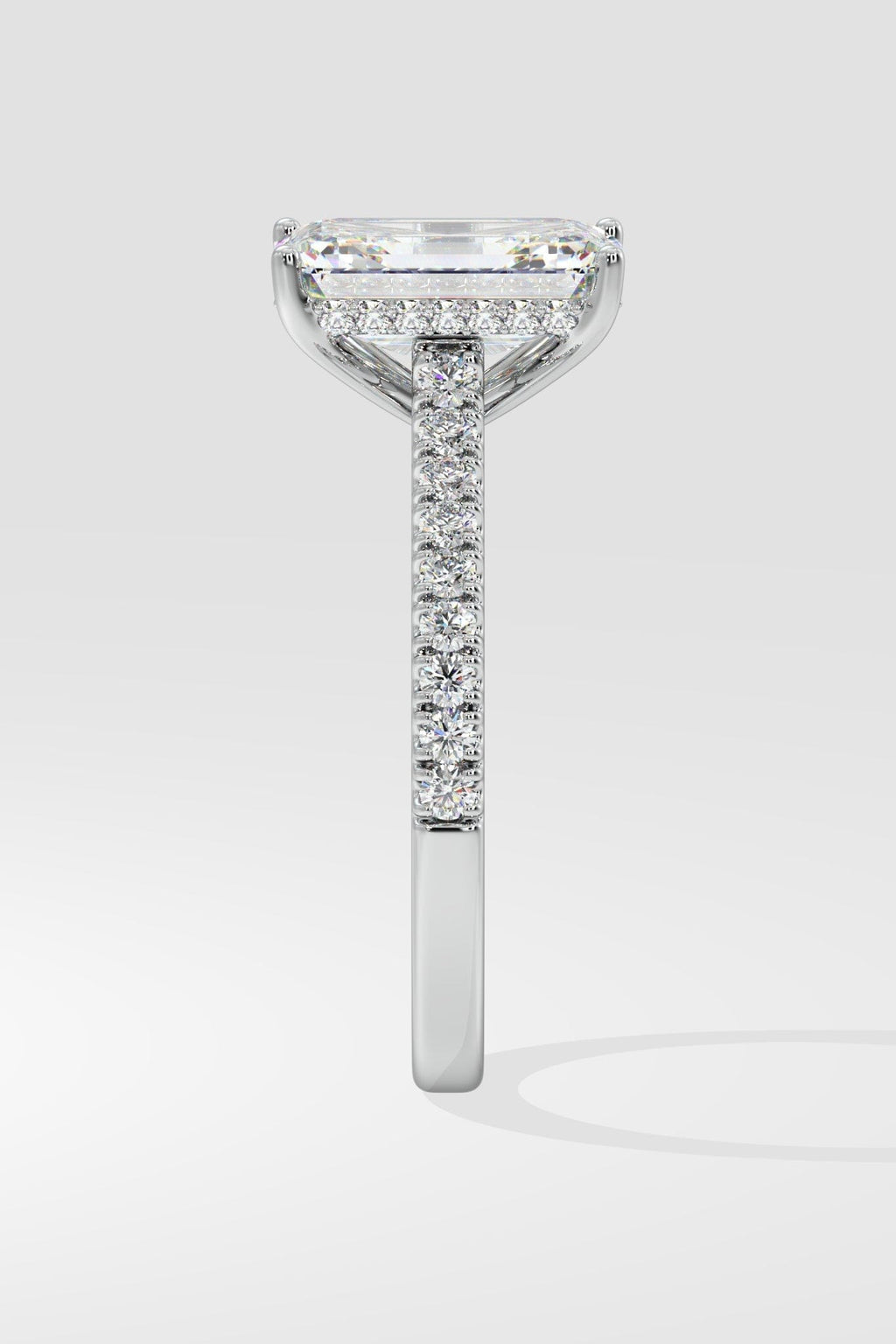 4 ct Invisible Halo Solitaire Ring