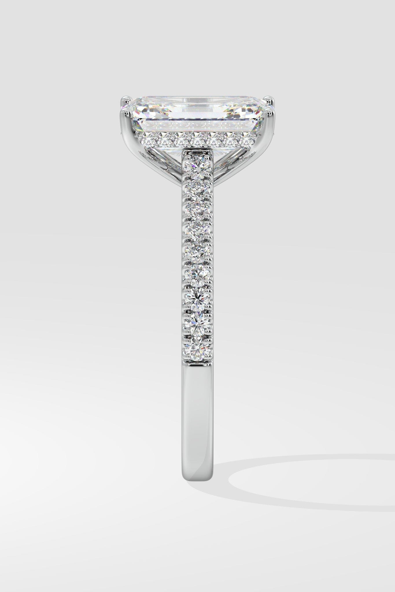 4 ct Invisible Halo Solitaire Ring
