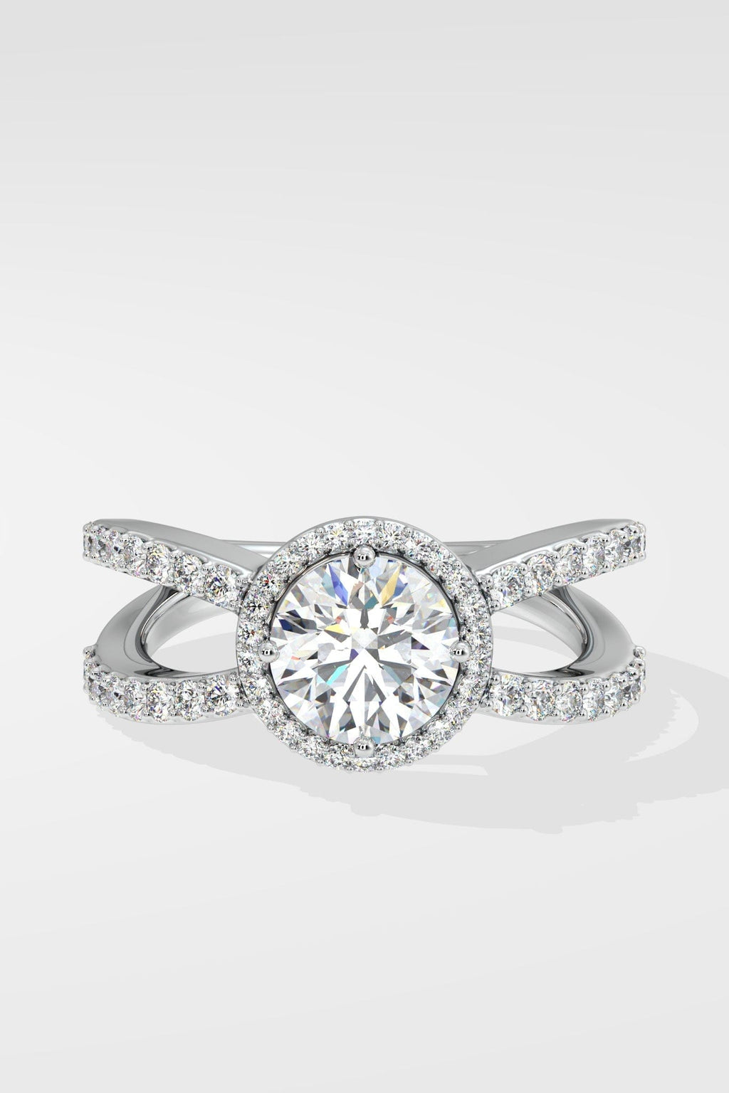 1 ct Crossover Solitaire Ring