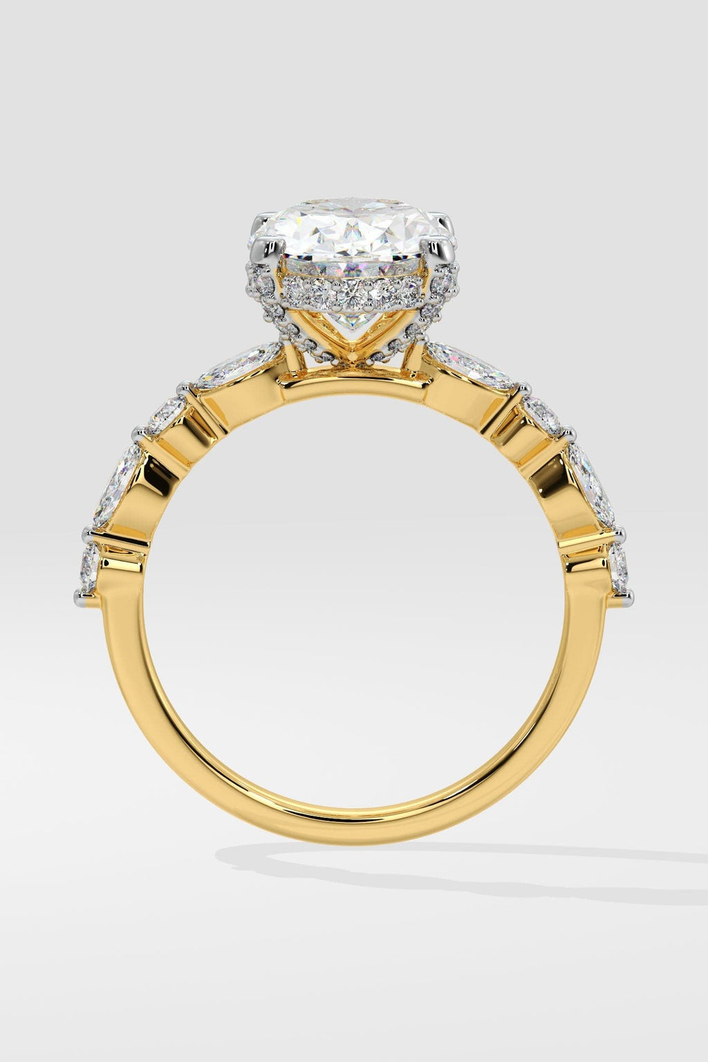 2.5 ct Oval Askew Solitaire Ring