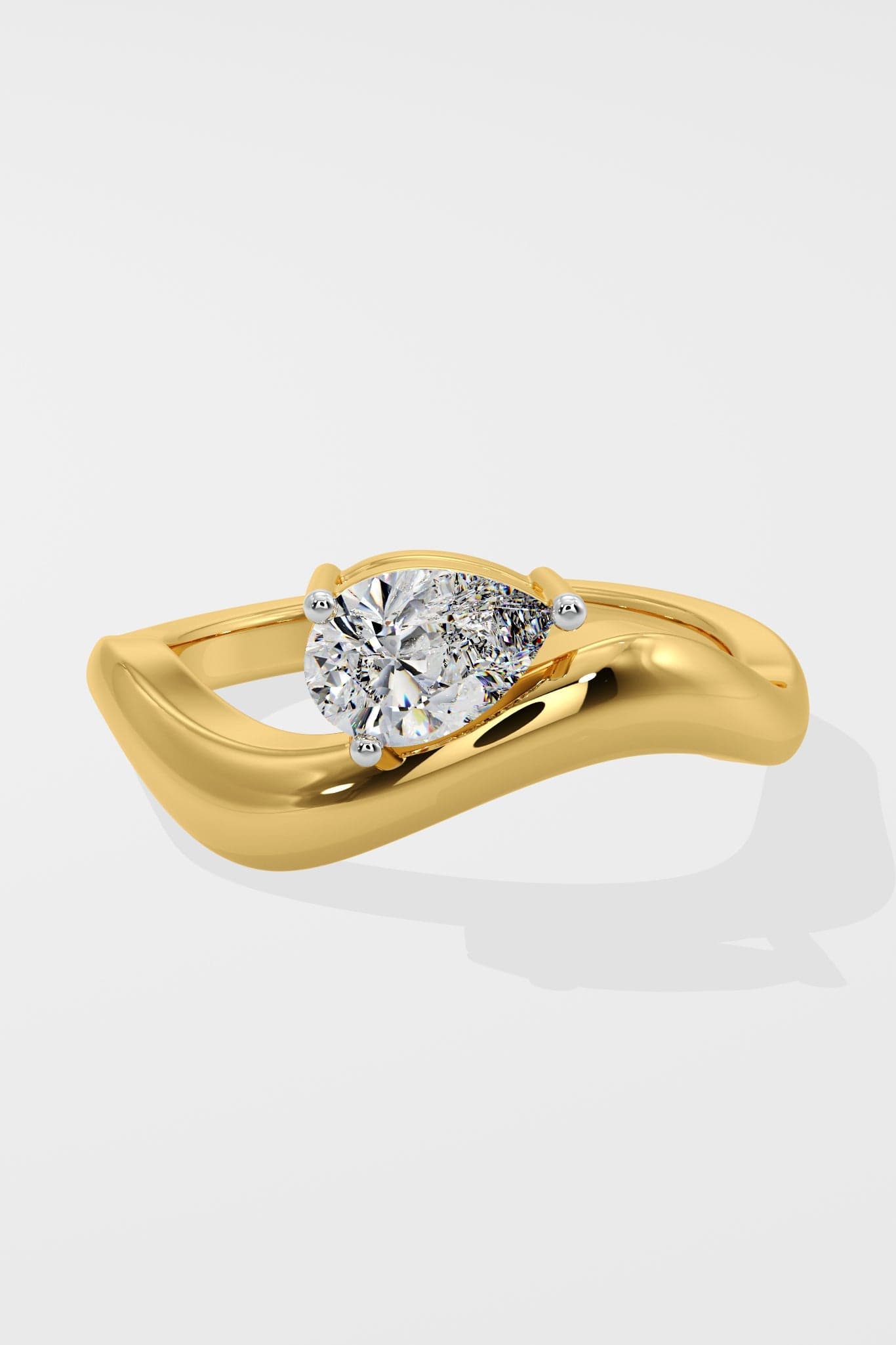 Mini East-West Wave Promise Ring