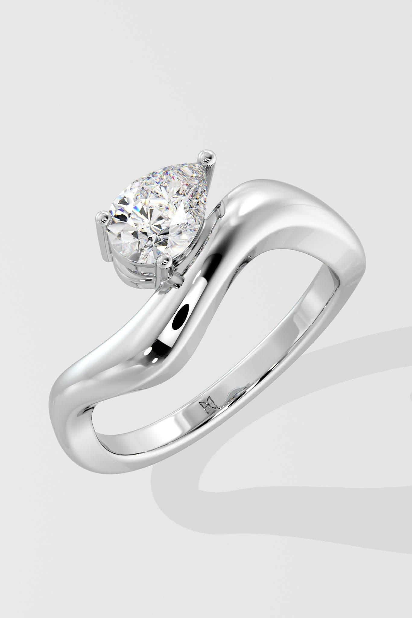 Mini East-West Wave Promise Ring