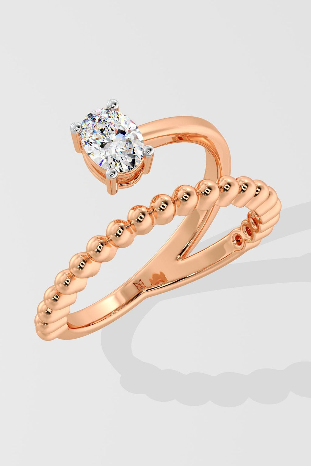 Mini Swirl Oval Promise Ring