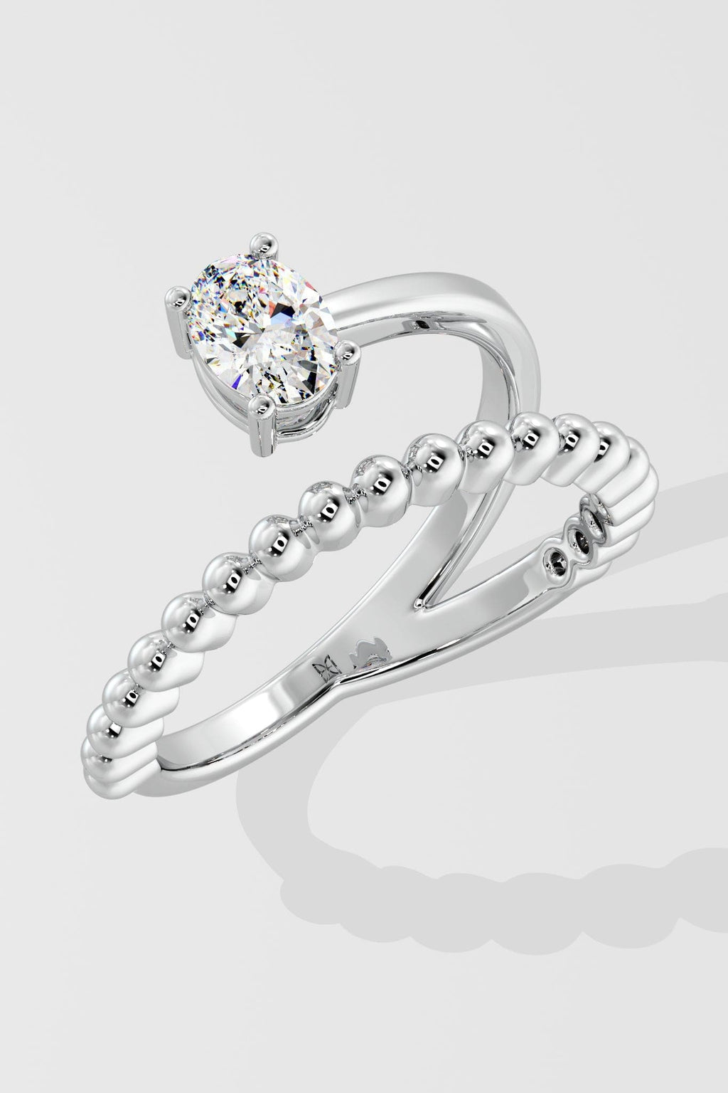 Mini Swirl Oval Promise Ring
