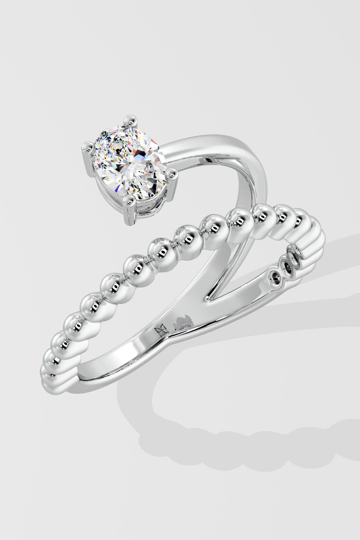 Mini Swirl Oval Promise Ring