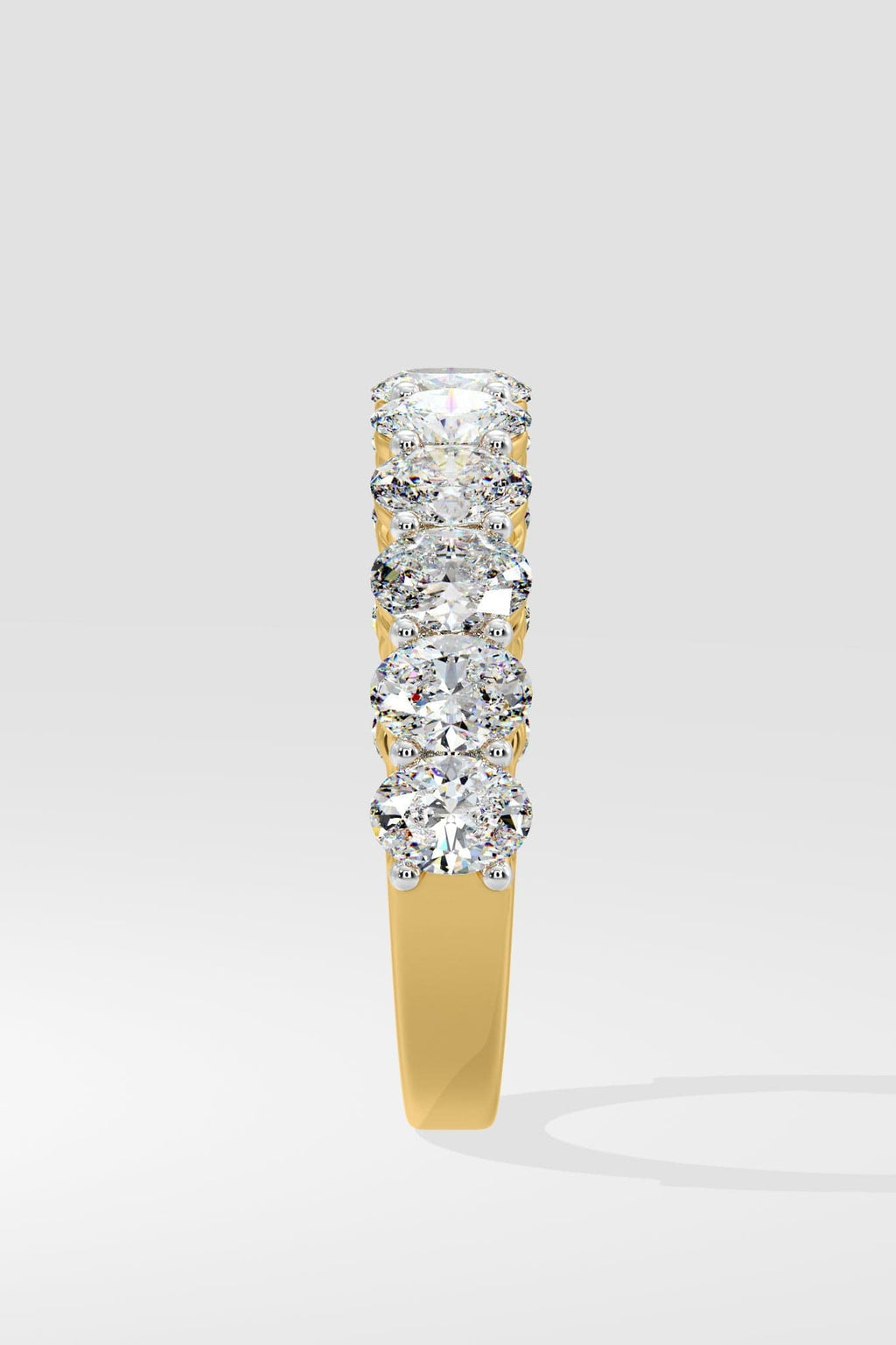 Oval Half Eternity Band
