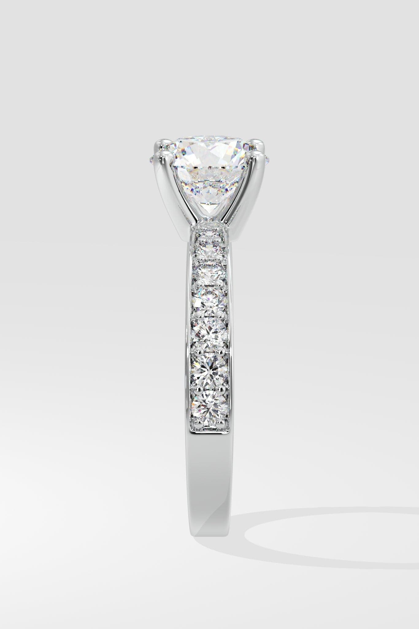 1.5 ct Solitaire Pave Ring