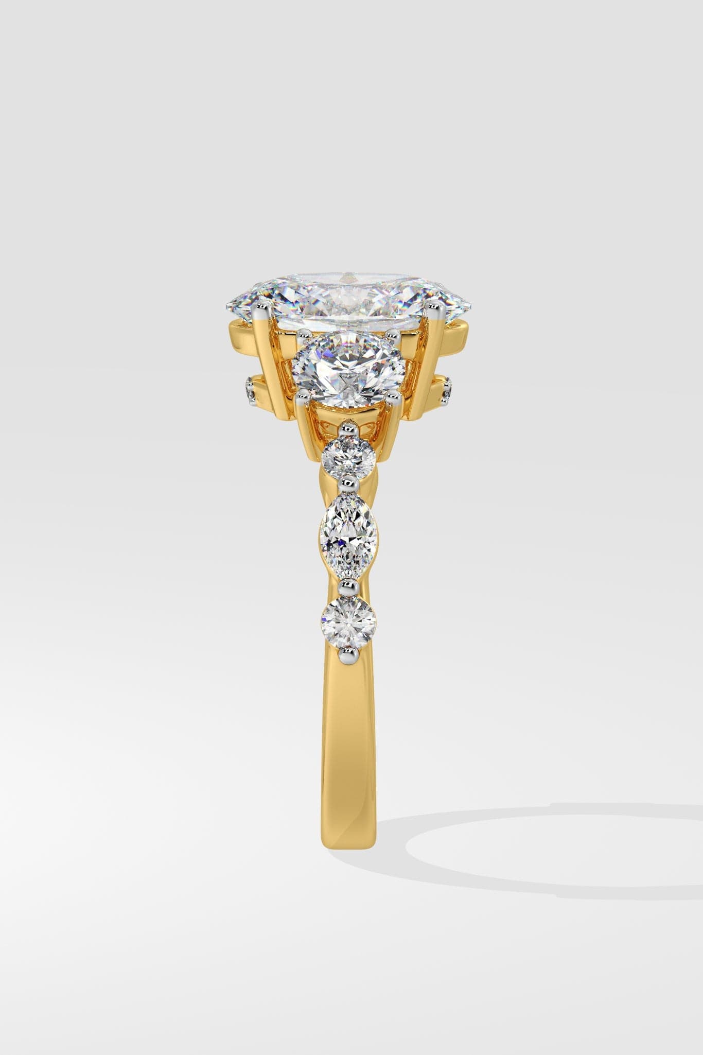 1.5 ct Three Stone Oval Ring