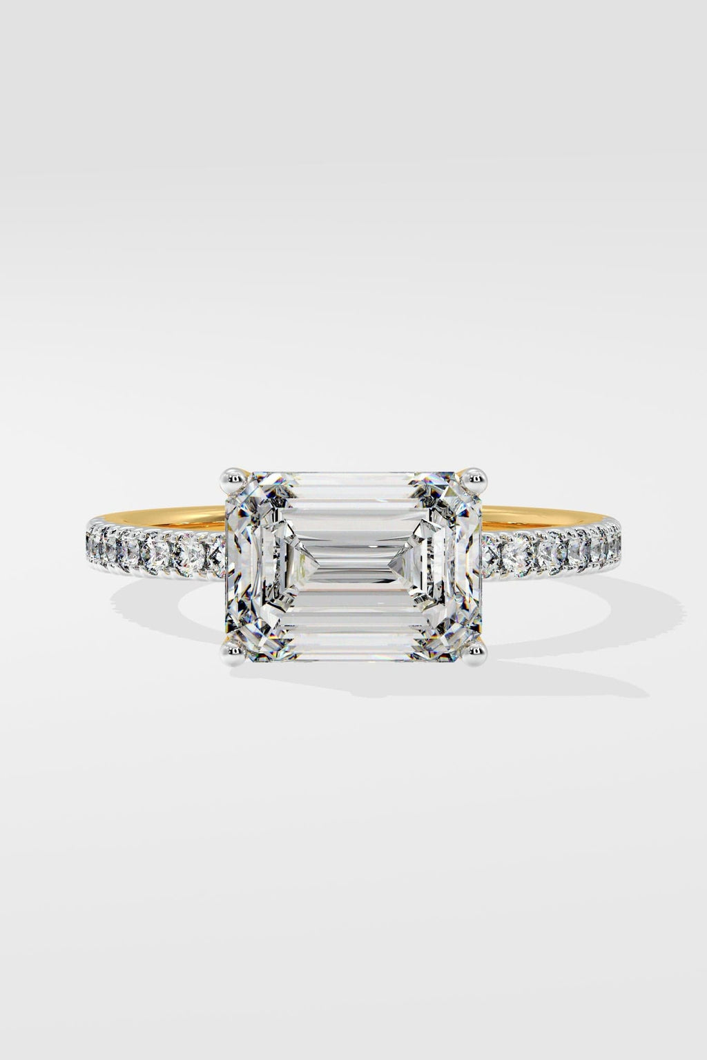 2 ct East-West Emerald Ring