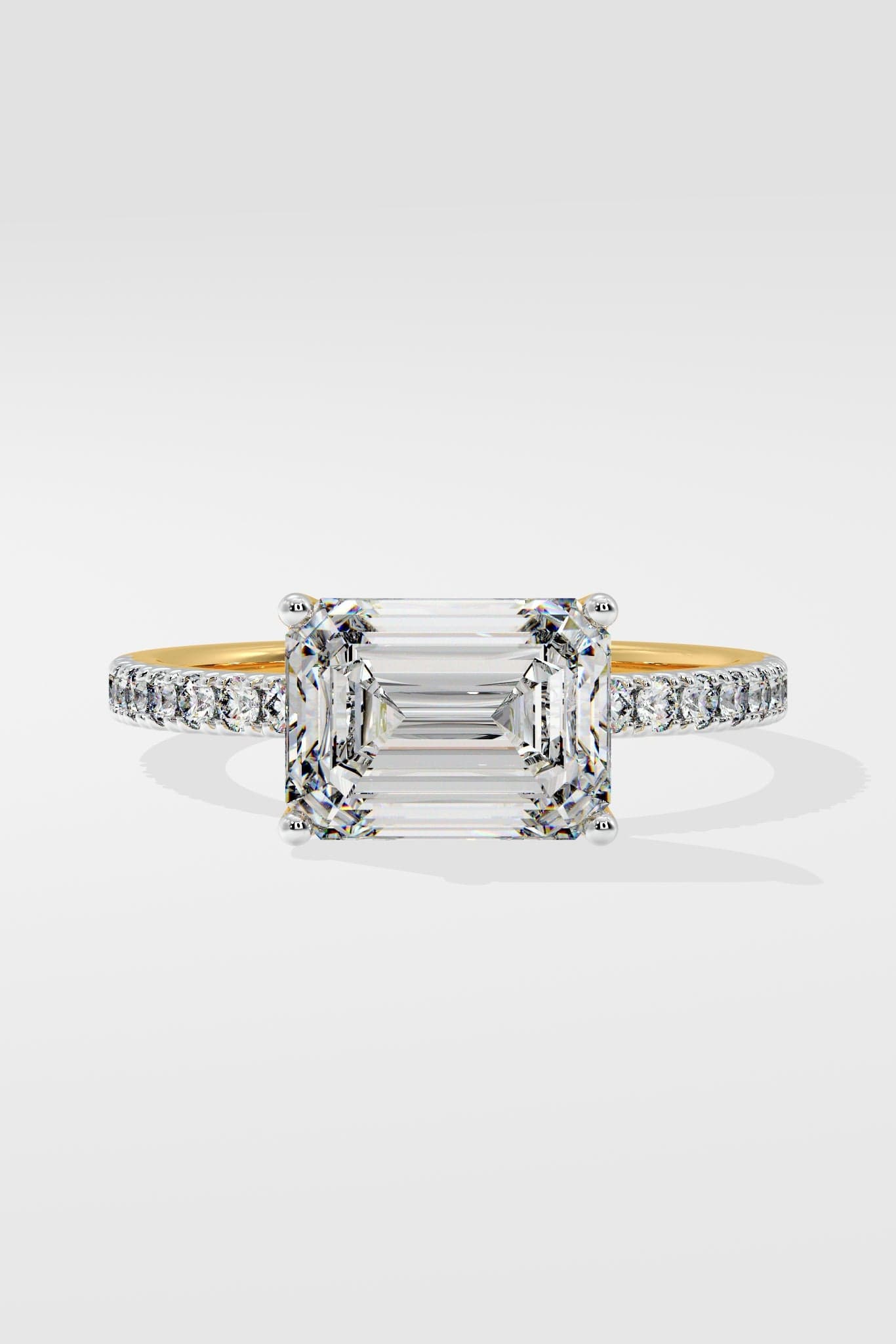2 ct East-West Emerald Ring