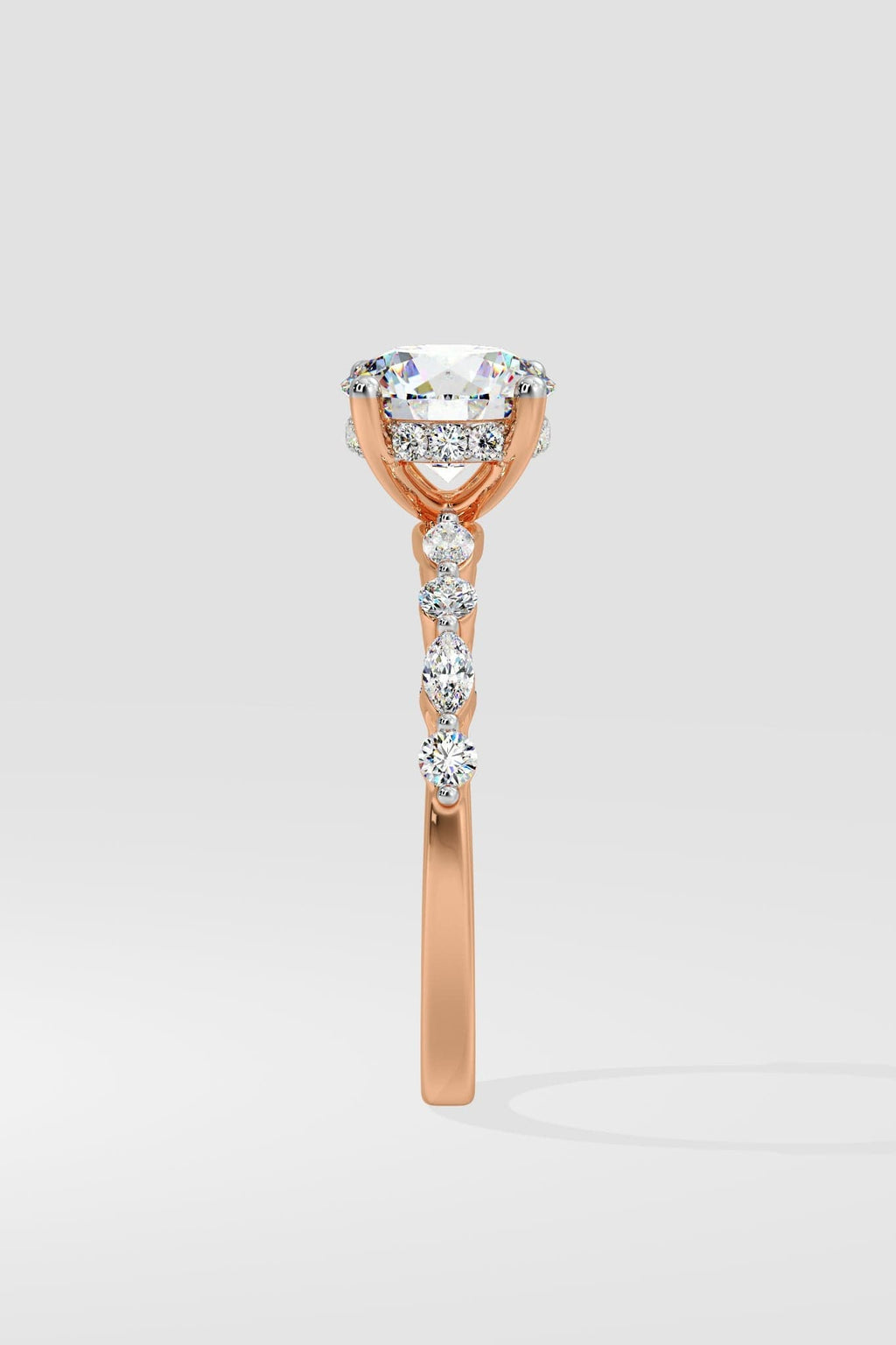 1.5 ct Round Askew Solitaire Ring
