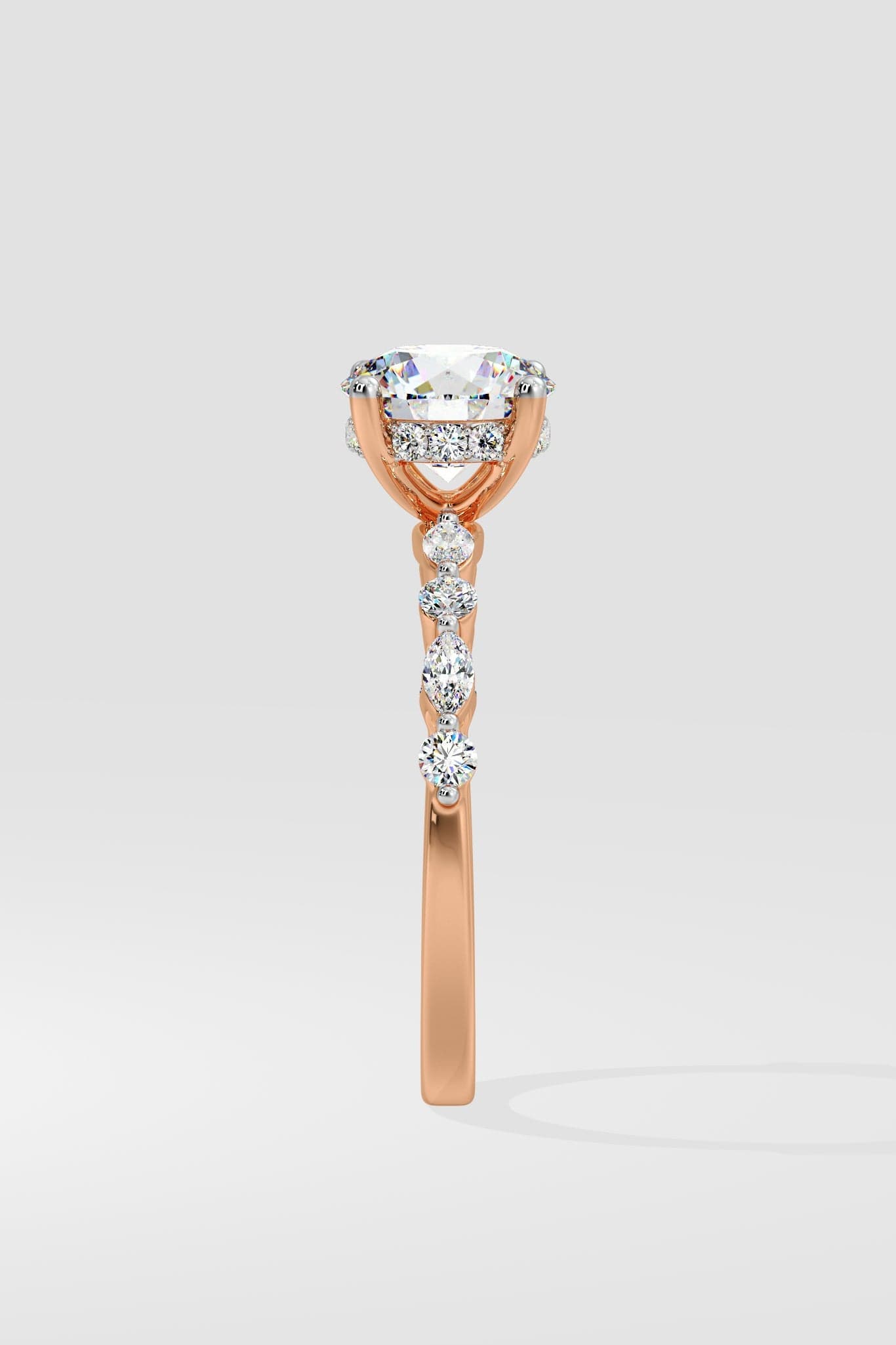 1.5 ct Round Askew Solitaire Ring