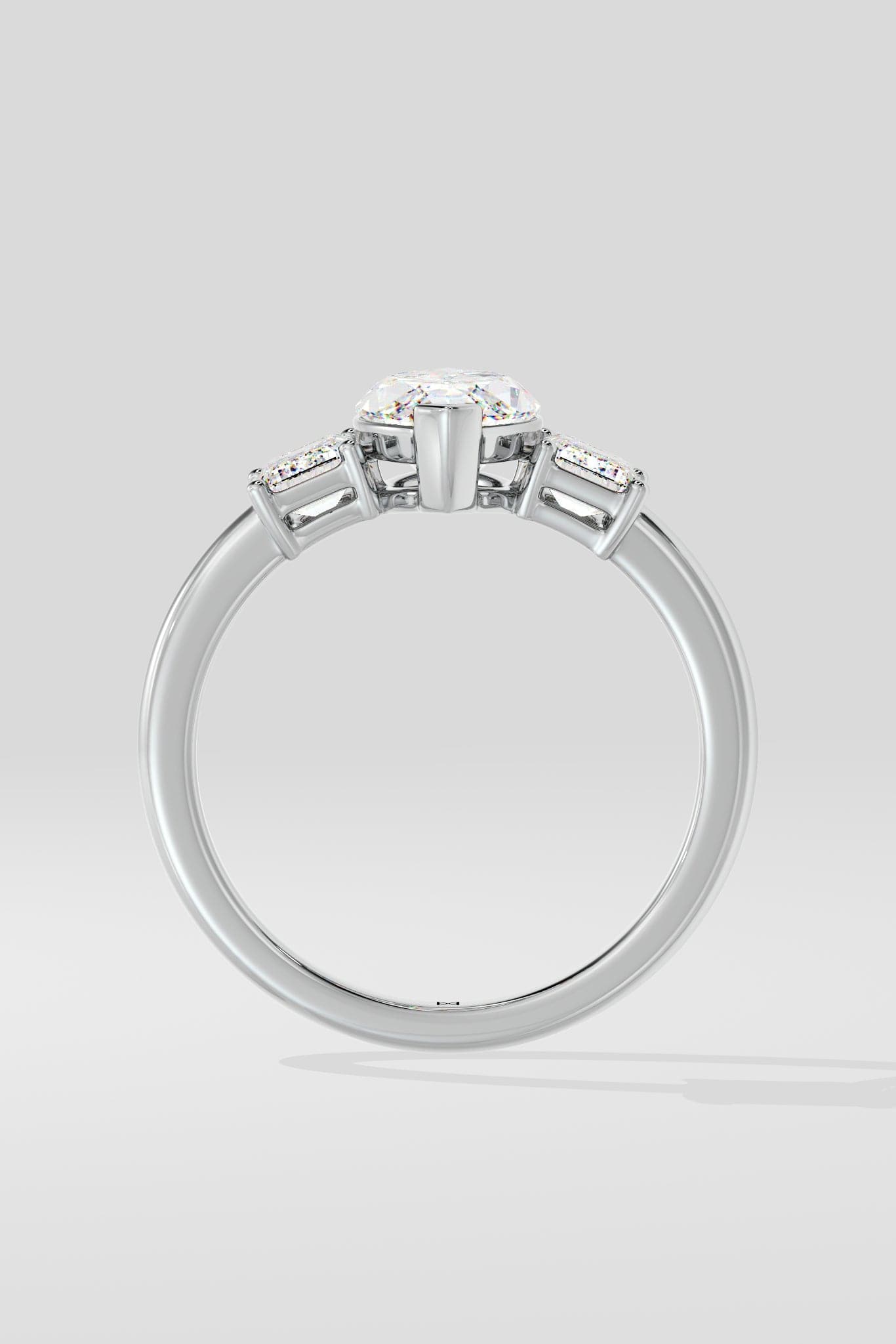1.5 ct Chevron Trio Ring
