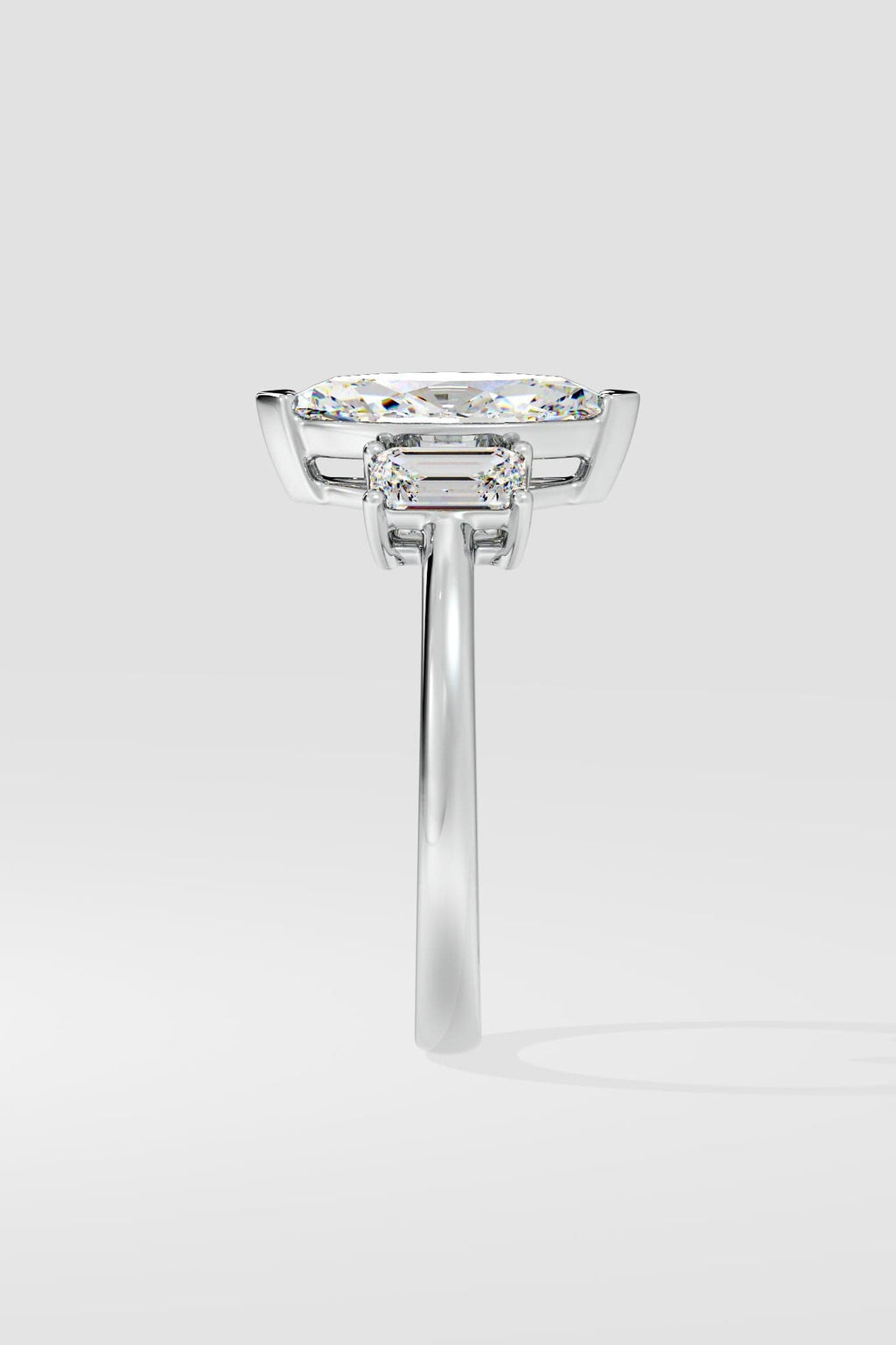 1.5 ct Chevron Trio Ring