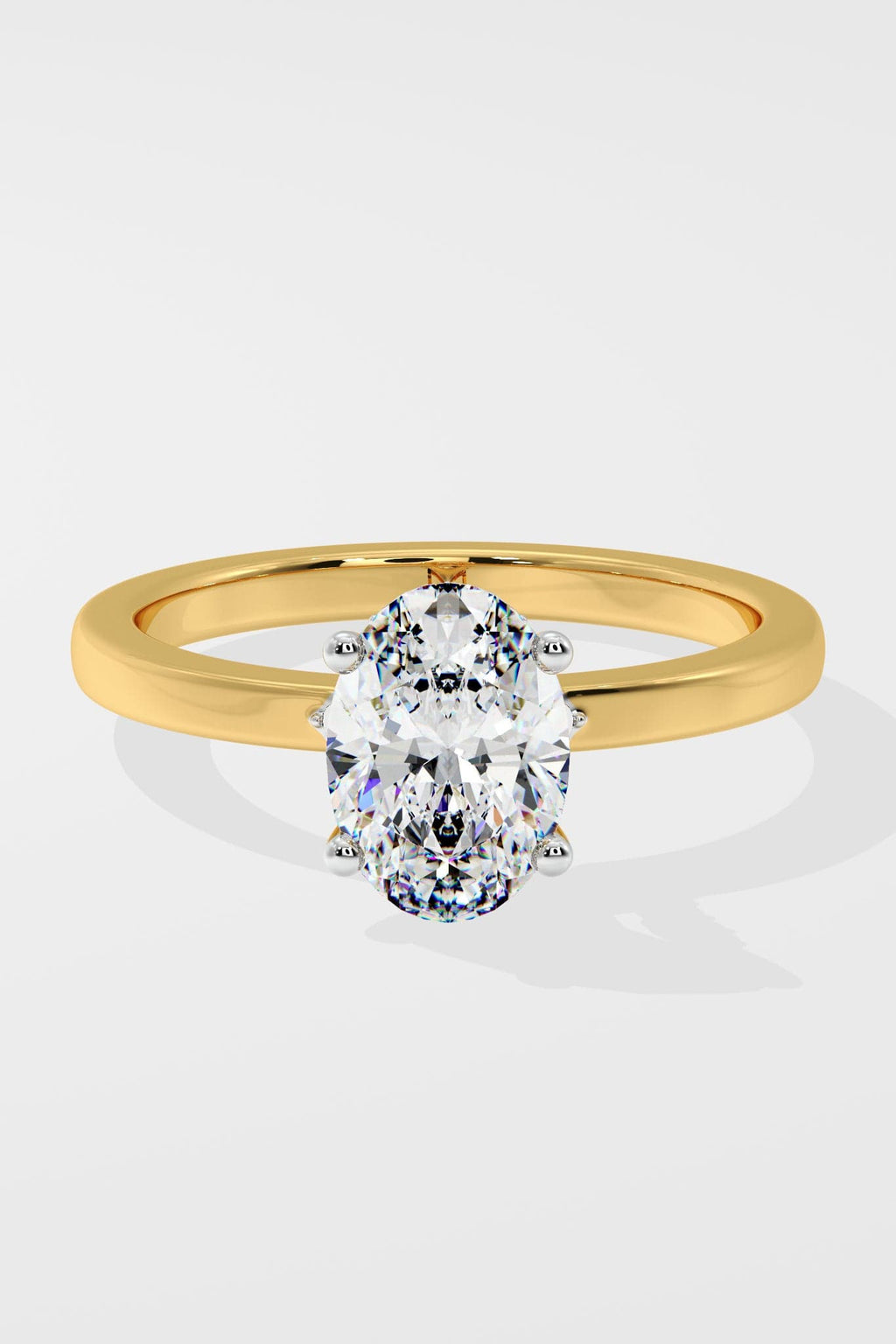 1.5 ct Oval Plunge Halo Ring