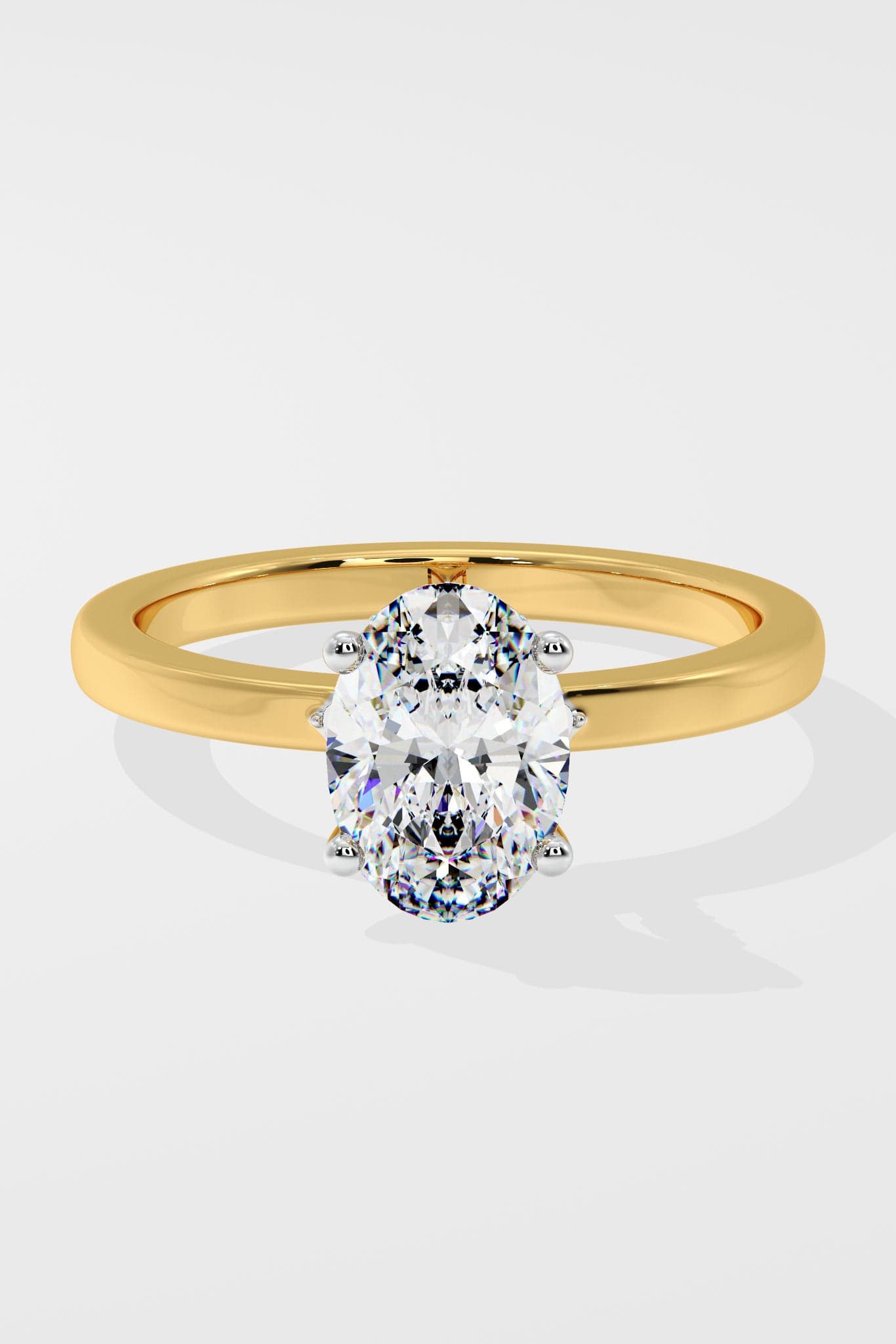 1.5 ct Oval Plunge Halo Ring
