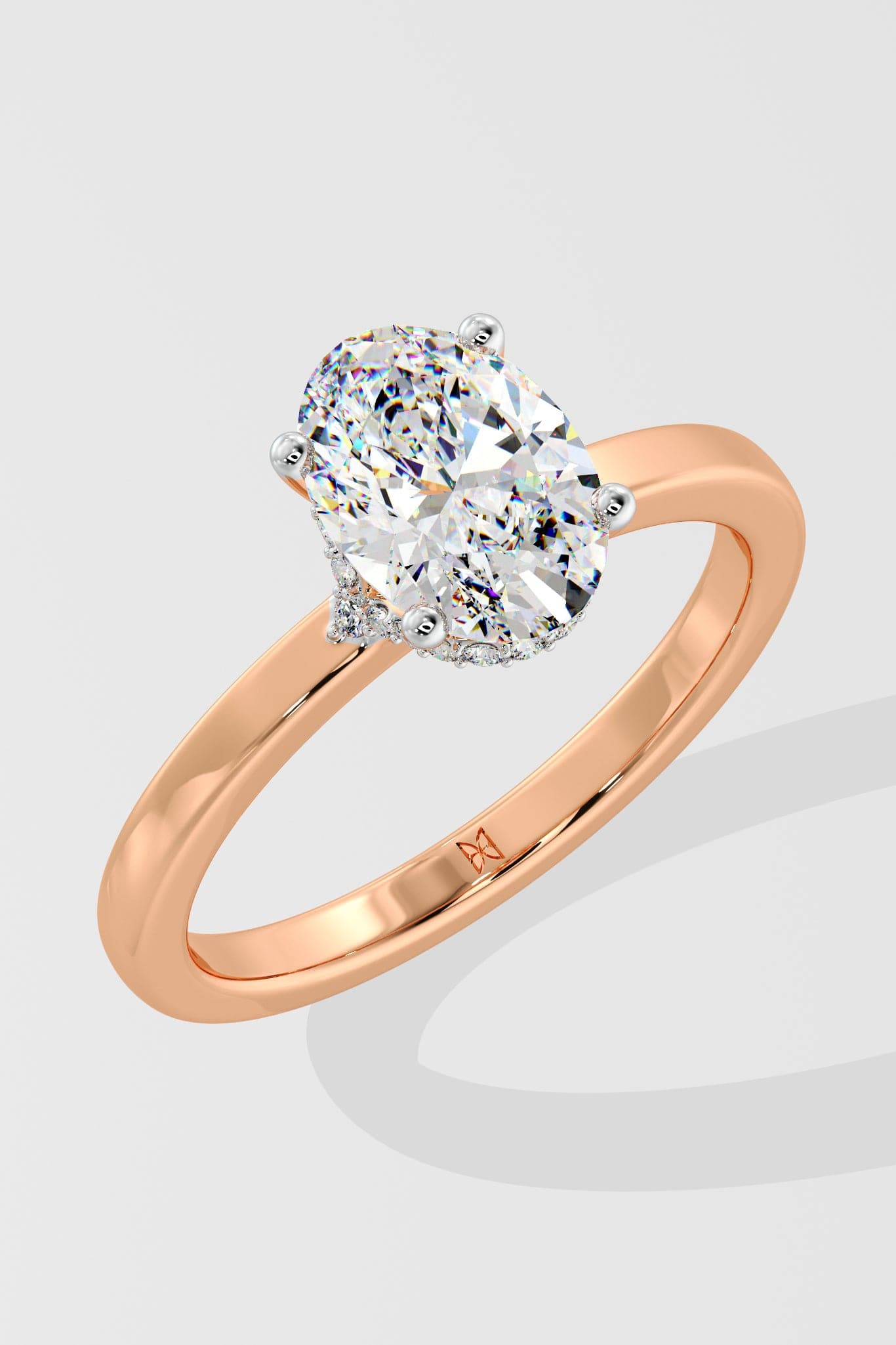 1.5 ct Oval Plunge Halo Ring