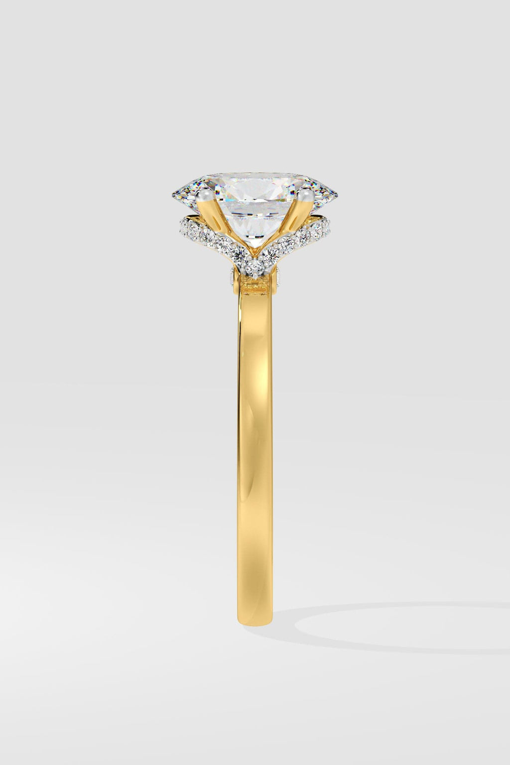 1.5 ct Oval Plunge Halo Ring