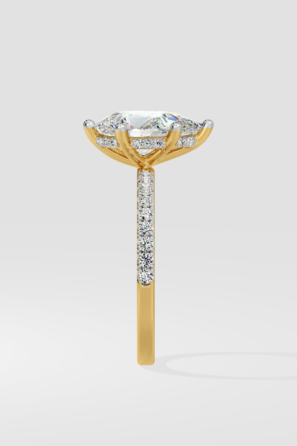 2 ct Pear Hidden Halo Ring