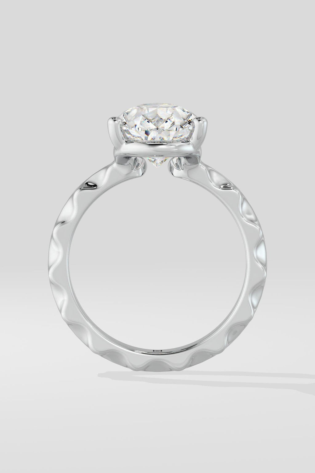 3 ct Pear Inegale Ring