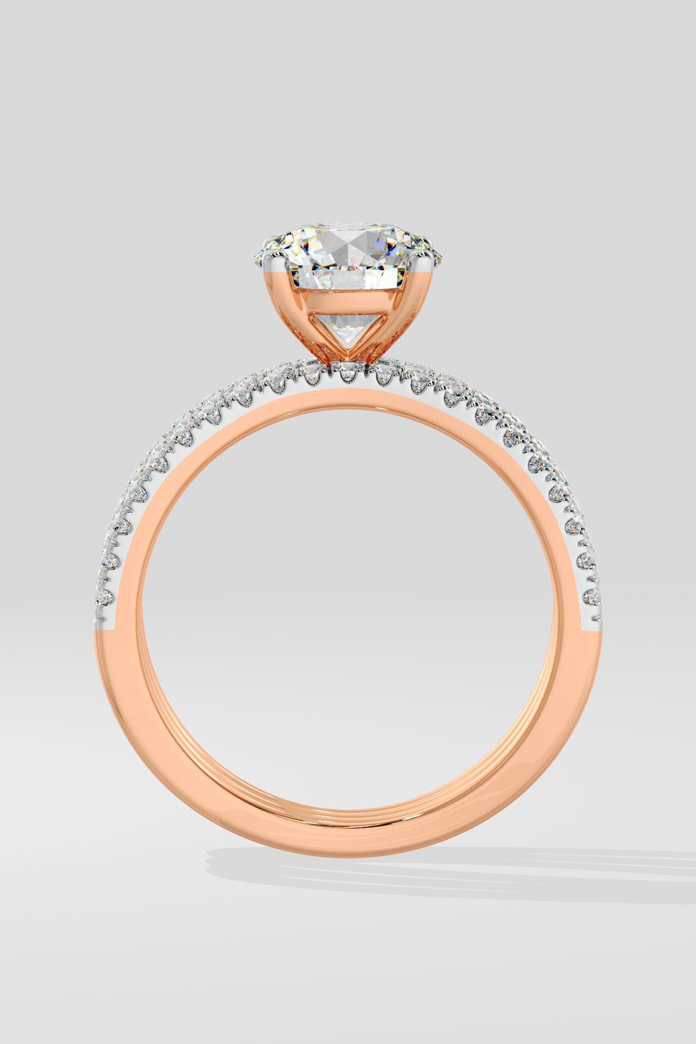 1.5 ct Triple Band Solitaire Ring
