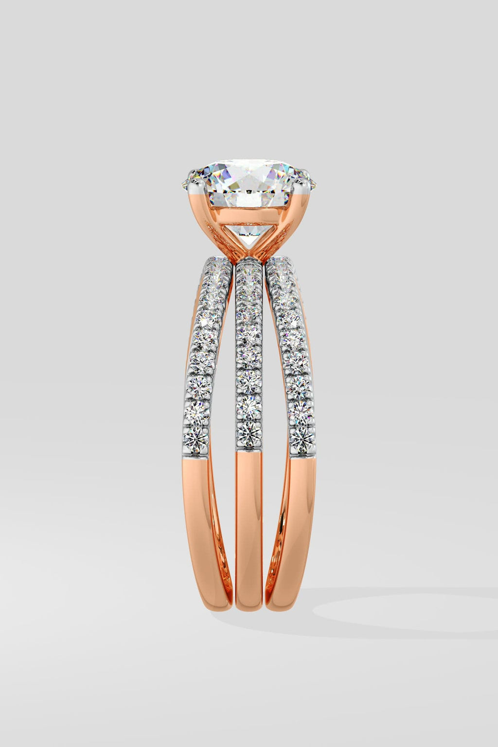 1.5 ct Triple Band Solitaire Ring