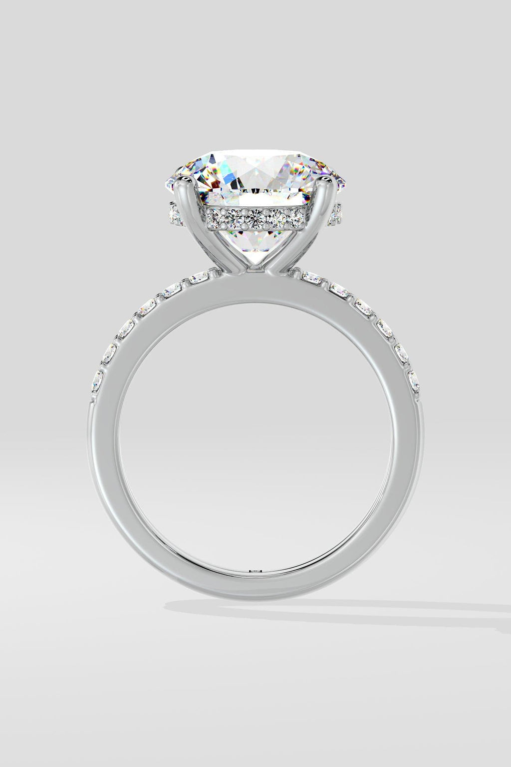 3 ct Double Band Solitaire Ring
