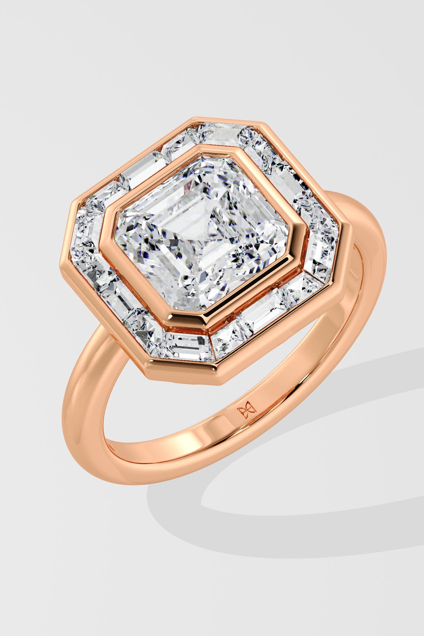 3.5 ct Asscher Halo Ring