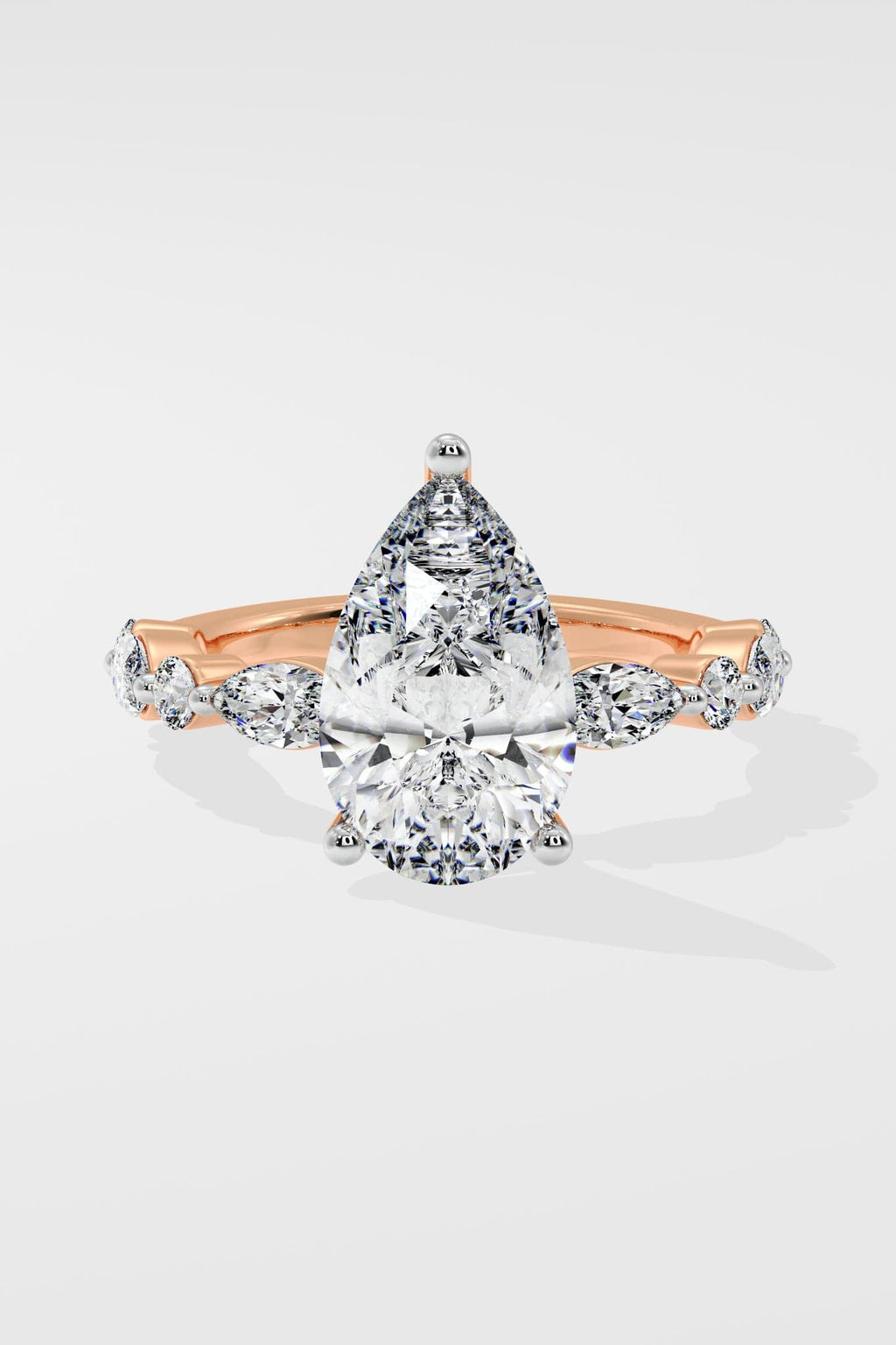 2 ct Pear Askew Ring
