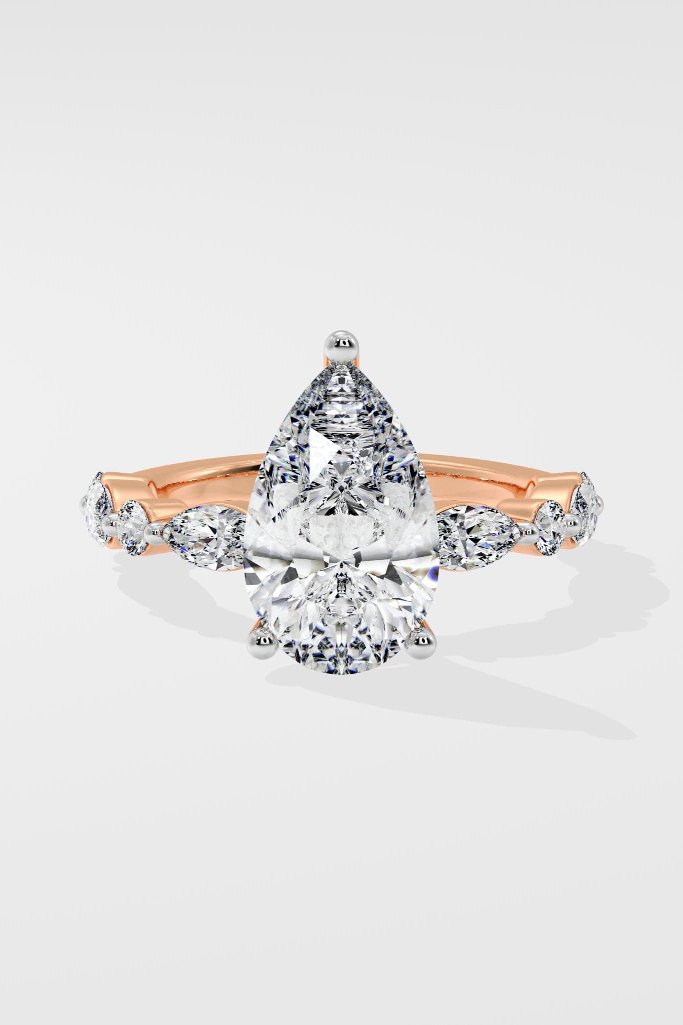 2 ct Pear Askew Ring
