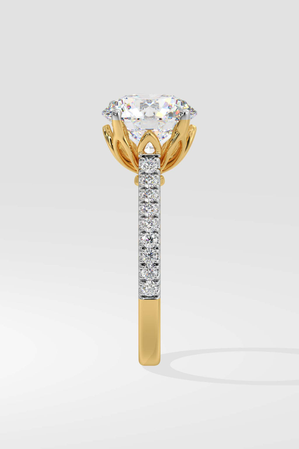 2 ct Lotus Solitaire Ring