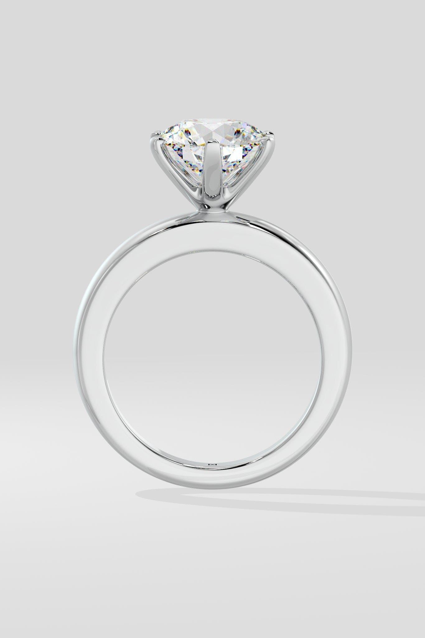 3 ct Wide Band Solitaire Ring