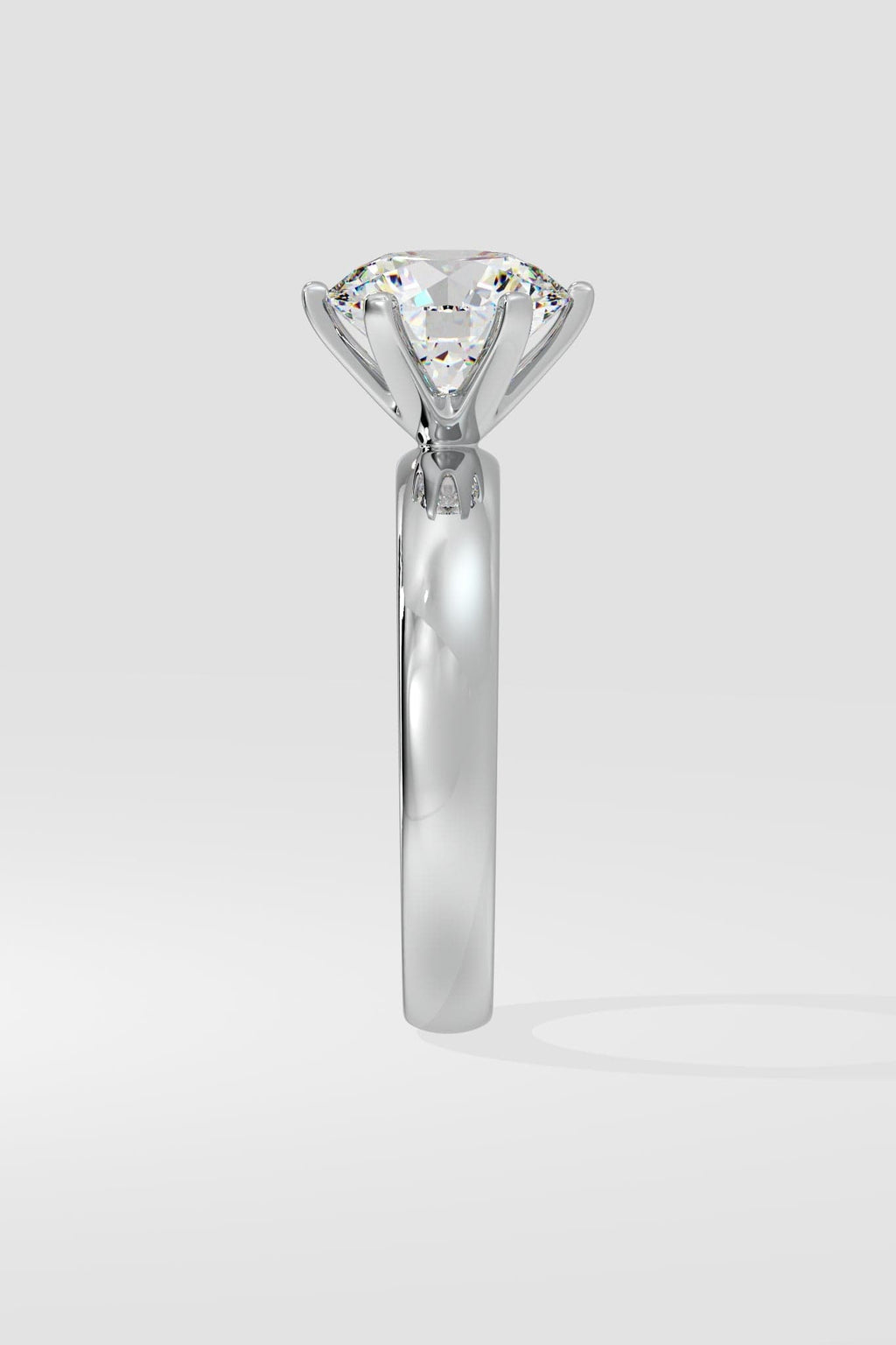 3 ct Wide Band Solitaire Ring
