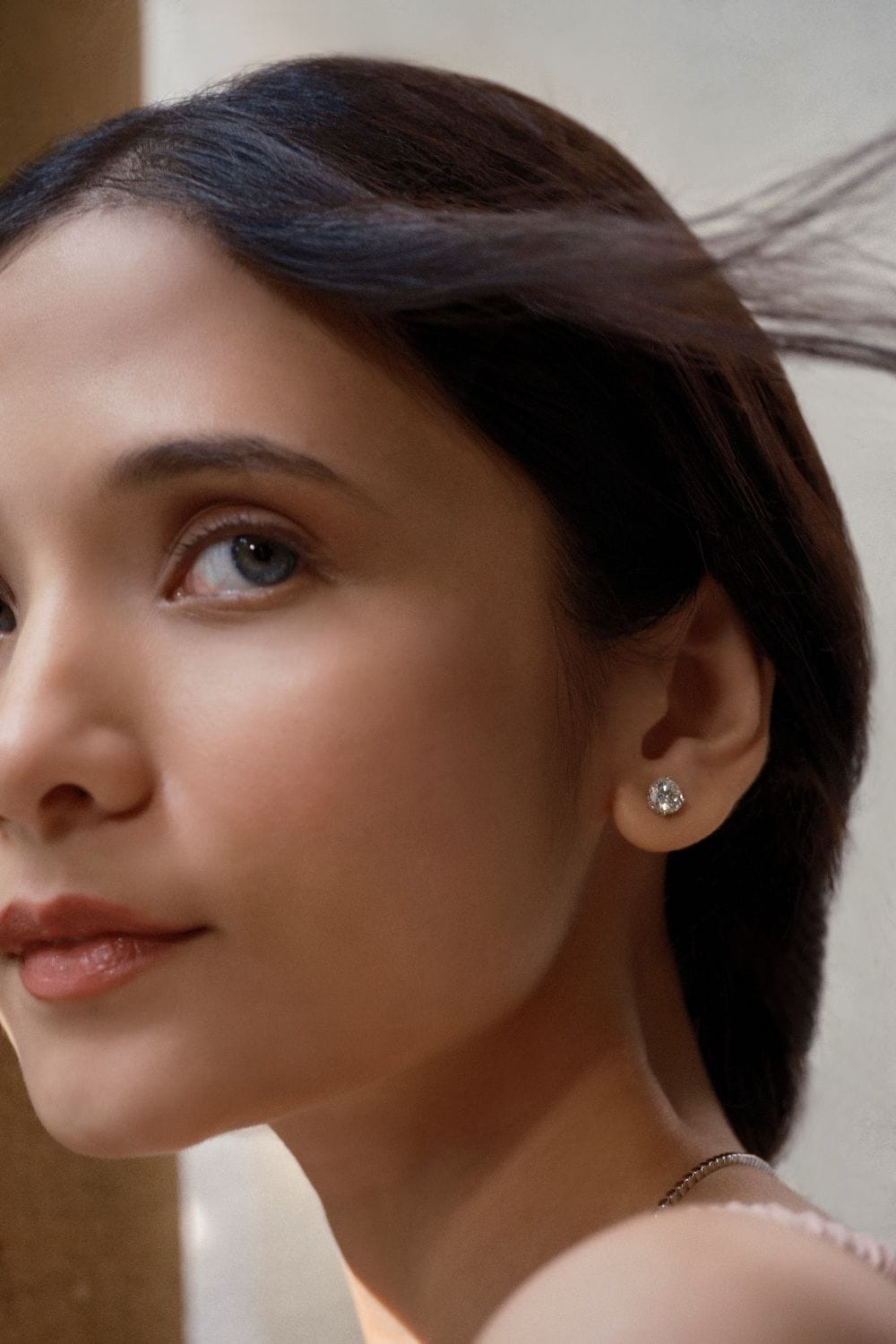 2 ct Invisible Halo Solitaire Studs