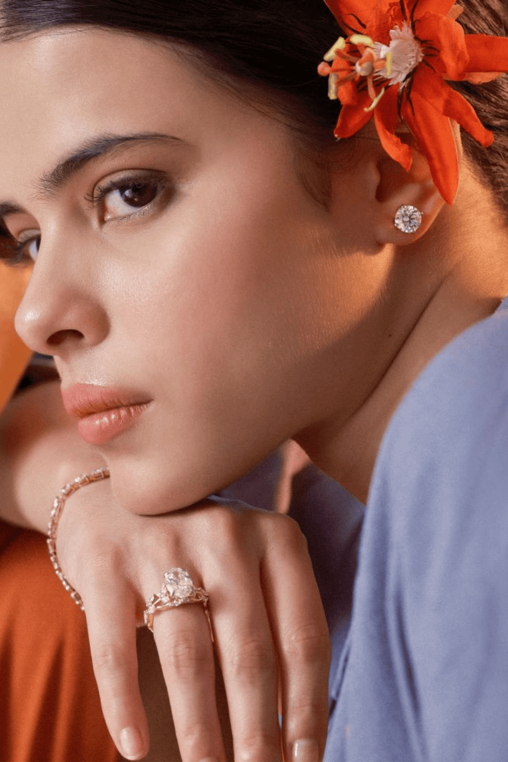 6 ct Lotus Solitaire Studs