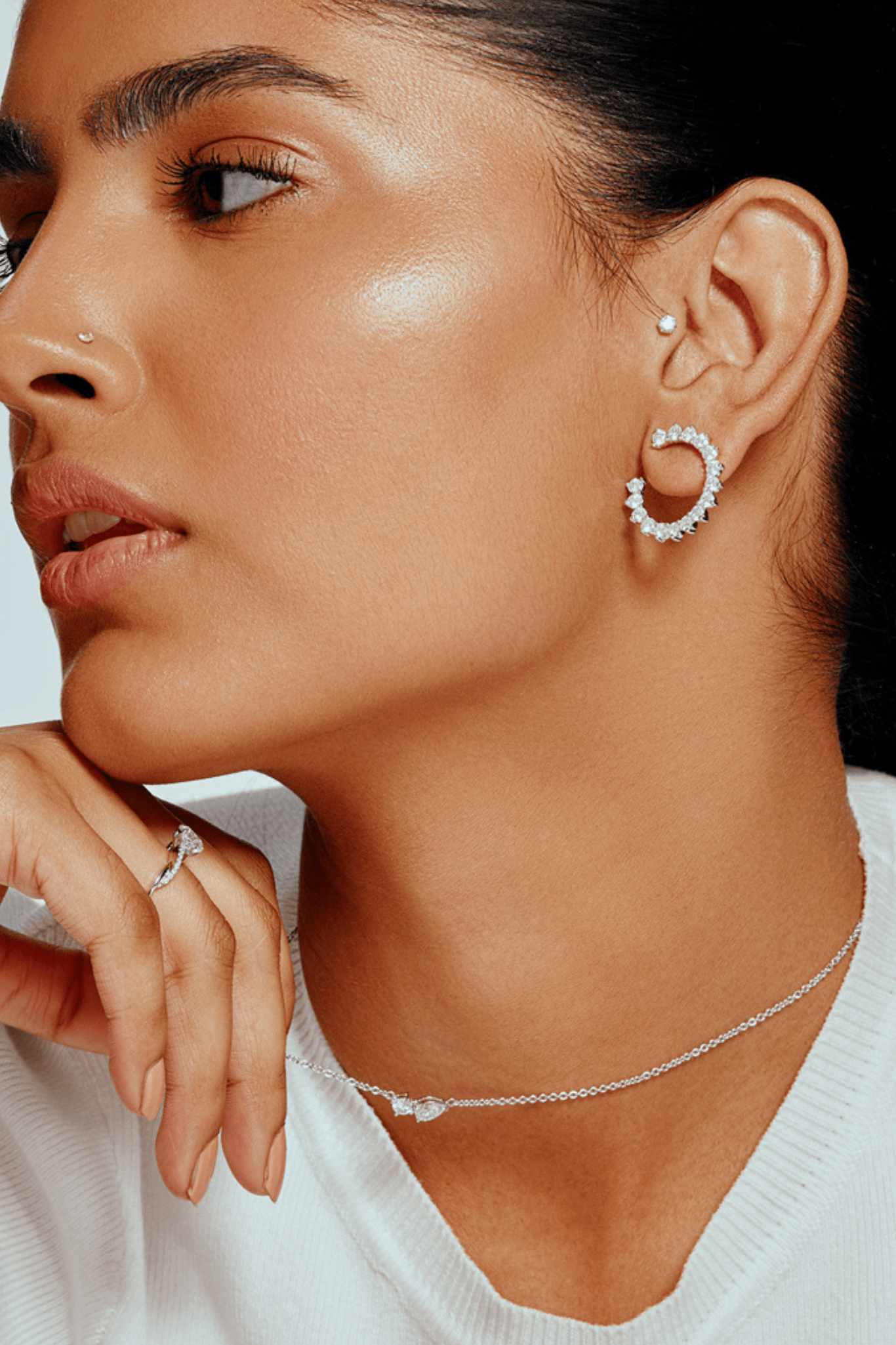 Double Diamond Duo Necklace